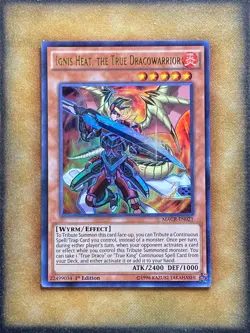 Yugioh Ignis Heat, the True Dracowarrior MACR-EN021 Ultra Rare 1st Ed NM - Image 1