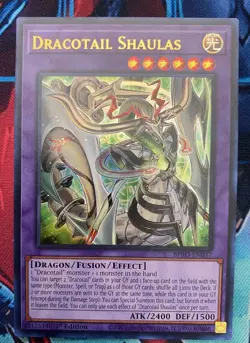 Yugioh! 3x Dracotail Shaulas BPRO-EN037 Ultra Rare 1st Ed NM - Image 1