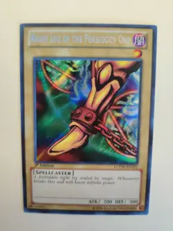 Right Leg of the Forbidden One LCYW-EN302 Secret Rare 1st Ed LP - Image 1