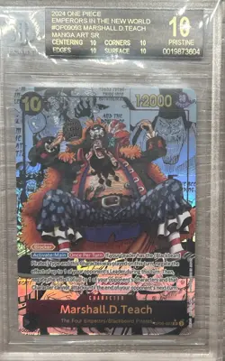 BGS 10 BLACK LABEL One Piece Marshall D. Teach Manga OP09-093 Emperors OP09 - Image 1