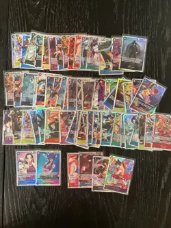 345 ONE PIECE TCG CARD GAME BULK LOT -All HOLO- R , SR & Reverse (Jolly Roger’s) - Image 1