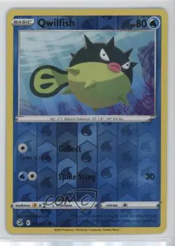 Qwilfish Reverse Foil Pokemon Sword & Shield Fusion Strike #060 - Image 1