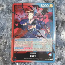 Lucy OP15-002 Leader One Piece CCG 5000 Power Dressrosa Revolutionary Army - Image 1