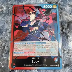 Lucy OP15-002 Leader One Piece CCG 5000 Power Dressrosa Revolutionary Army - Image 2