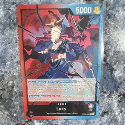 Lucy OP15-002 Leader One Piece CCG 5000 Power Dressrosa Revolutionary Army - Image 3