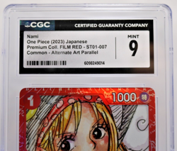 One Piece ST01-007 Nami Film Red Alt Art (Graded CGC Mint 9) - Image 2