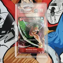 One Piece Roronoa Zoro ST01-013 Gift Collection Alt Art Super Rare Foil TAG 10 - Image 1