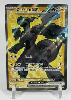 Zekrom ex 158/086 Holo Ultra Rare SV: Black Bolt Pokemon 2025 -LP - Image 1
