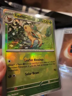 Pokemon TCG Leafeon and Umbreon Masterball Reverse Holo Prismatic Evolutions - Image 2
