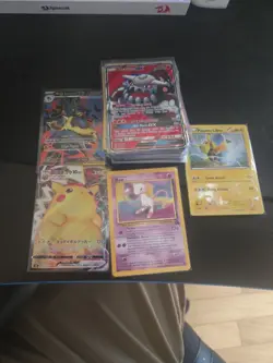 Pokemon 65 Card Lot. Pikachu Vmax Libre, Mega Lucario, Mew, Zapdos And More - Image 1