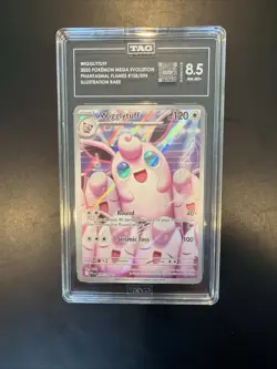 Pokemon TCG Phantasmal Flames: Wigglytuff #105/094 (Illustration Rare) - TAG 8.5 - Image 1