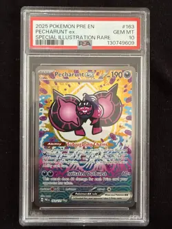 2025 POKEMON PRISMATIC EVOLUTIONS #163 PECHARUNT EX PSA 10 GEM MINT - Image 1