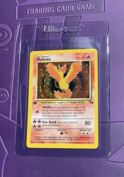 1999 Pokemon TCG Fossil 1st edition Moltres Holo 12/62 - Pristine - NM - Image 1