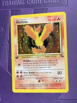 1999 Pokemon TCG Fossil 1st edition Moltres Holo 12/62 - Pristine - NM - Image 2