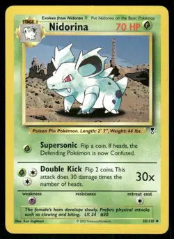 Pokemon Tcg Nidorina #55 Pokemon Legendary Collection NM - Image 1