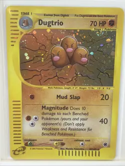 2002 Pokemon Expedition E-Reader 10/165 Dugtrio Holo Rare LP/NM - Image 1