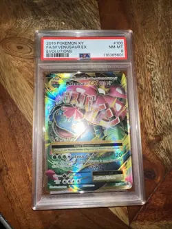 2016 Pokemon x Y FA/M Venusaur EX Evolutions #100 PSA 8 - Image 1