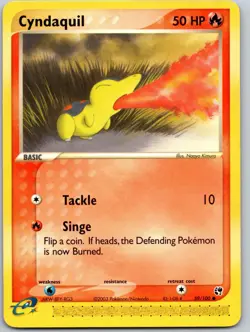 CYNDAQUIL POKEMON SANDSTORM 59/100 COMMON LP - Image 2
