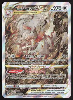 Hisuian Zoroark VSTAR GG56/GG70 Holo Crown Zenith Galarian Gallery Pokemon NM - Image 1