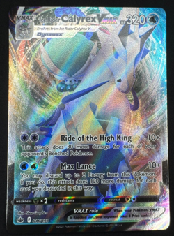 ICE RIDER CALYREX VMAX 46/198 NM ULTRA RARE CHILLING REIGN POKEMON 2021 - Image 1