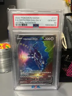 Pokemon TCG Origin Forme Dialga V Full Art 177/189 Astral Radiance PSA 10 - Image 1