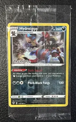 Pokemon Hydreigon [Thank You] 110/189 Stamped Promo Reverse Holo New SEALED! - Image 1
