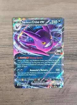 Pokemon TCG Team Rocket's Crobat ex 122/182 Double Rare Destined Rivals NM - Image 1