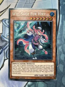Yu-Gi-Oh! TCG Wiz, Sage Fur Hire Dark Saviors DASA-EN022 1st Ed Secret Rare 🥶 - Image 1