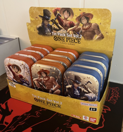 One Piece TCG Tin Set Vol 2 Display of 12 Tins Bandai No Packs or Promos - Image 2