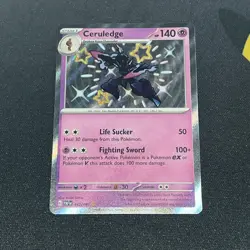 Pokemon TCG Ceruledge Paldean Fates Baby Shiny Rare 162/091 Pack Fresh NM - Image 1