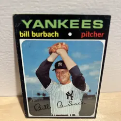 Bill Burbach 1971 Topps #683 New York Yankees - Image 2