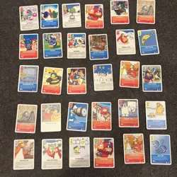 Club Penguin Trading Cards And Pencil Tin. 10 Shiny, Custom Cards, Gold Code - Image 2
