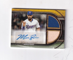 2025 MARCUS SEMIEN TOPPS MUSEUM GU JERSEY/BAT & AUTO 03/99 NEW YORK METS/RANGERS - Image 1