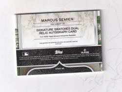 2025 MARCUS SEMIEN TOPPS MUSEUM GU JERSEY/BAT & AUTO 03/99 NEW YORK METS/RANGERS - Image 2