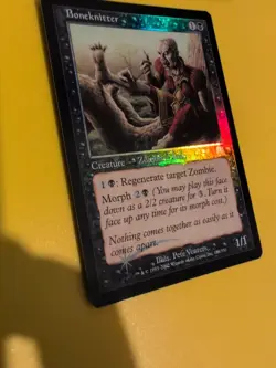 Boneknitter x2 Zombie Cleric Onslaught MTG Card Old vintage FOIL. Shooting star. - Image 3