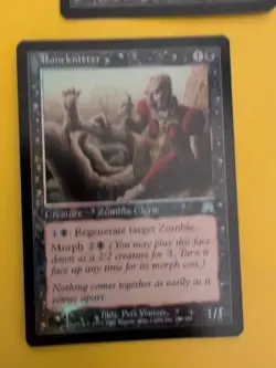 Boneknitter x2 Zombie Cleric Onslaught MTG Card Old vintage FOIL. Shooting star. - Image 4