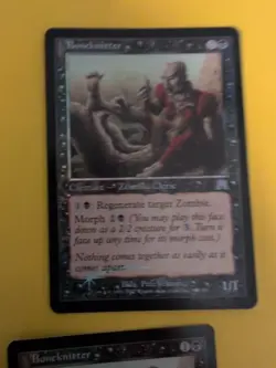 Boneknitter x2 Zombie Cleric Onslaught MTG Card Old vintage FOIL. Shooting star. - Image 5