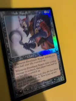 Ebonblade Reaper. Cleric Onslaught. MTG Card. Old vintage FOIL. Poor condition - Image 4