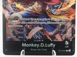 Monkey.D.Luffy - ST14-001 - Leader - One Piece Card Game N/M - Image 2