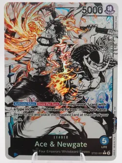 ST22-001 Ace & Newgate (Parallel) English L NM One Piece TCG Card Game - Image 1