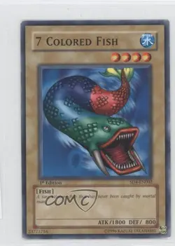 7 Colored Fish Spanish 1st Ed. YuGiOh Fury From the Deep Structure Deck 2005 - Image 1