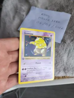 1st Edition shadowless Base Set MINT Drowzee English 049/102 1999 Pokemon card - Image 2