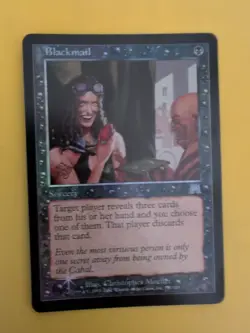 Blackmail. Sorcery Onslaught. MTG Card. Old vintage FOIL. Shooting star. - Image 1