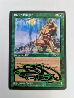 MTG ALLIANCES Elvish Ranger SHADOW SIGNED BY TERESE NIELSEN - Image 1