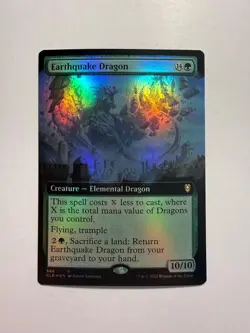 Earthquake Dragon (Extended Art) 588 MTG Battle for Baldur's Gate Foil - Image 1