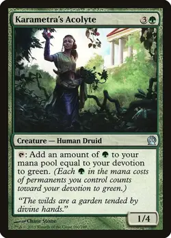 [MTG] Karametra's Acolyte (160) (THS) LP-HP - Image 1