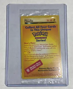 Sealed Pikachu #4 WB Movie Promo 1999 Pokemon WOTC Black Star Promo NEW MINT - Image 1