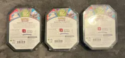 Pokemon Mighty Mysterious Tin Set of 3 Sealed TCG Tin Lot Factory Sealed Bundle - Image 2