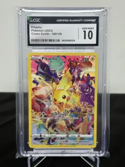 2023 Pokemon Pikachu - Crown Zenith 160/159 CGC 10 - Image 1