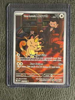 Team Rocket's Meowth 203/182 IR Pokemon TCG SV10: Destined Rivals - Near mint - Image 1